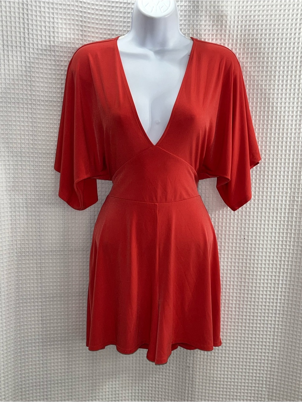 Express Plunging Neckline Tie-Waist Romper size S/P